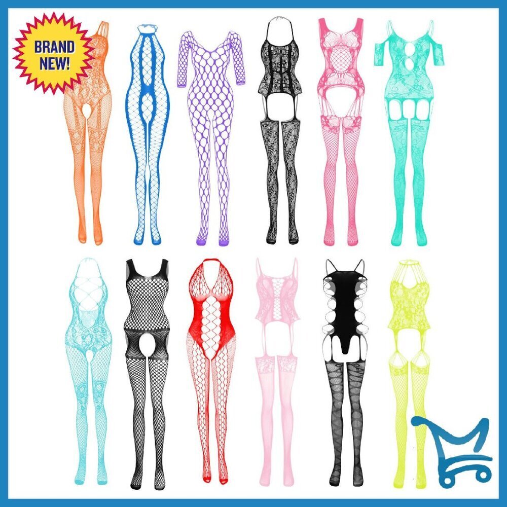 Sexy Fishnet Bodysuit Lingerie Nightwear Free Size Elastic Material